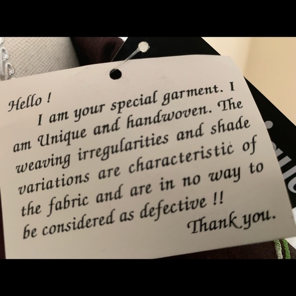 Boutique Design Brown Handwoven top/jacket. Intricate designs on front & back. S - Picture 7 of 9